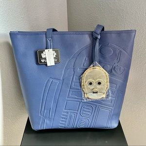 NWT Star Wars Loungefly Blue R2D2, C3PO Tote